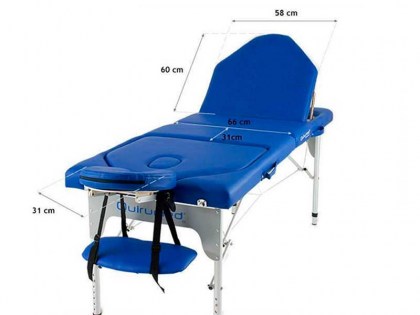 masszázságy, 4 zónás, aluvázas, 186x66cm, fekete, minőségi, összecsukható, hordozható, quirumed, budapest