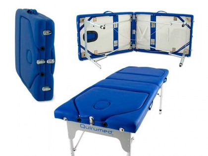 masszázságy, 4 zónás, aluvázas, 186x66cm, fekete, minőségi, összecsukható, hordozható, quirumed, budapest