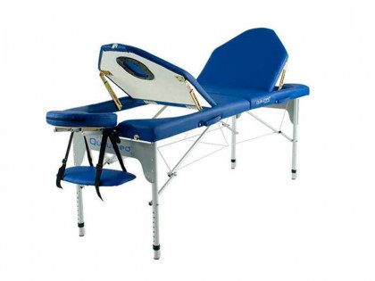 masszázságy, 4 zónás, aluvázas, 186x66cm, fekete, minőségi, összecsukható, hordozható, quirumed, budapest