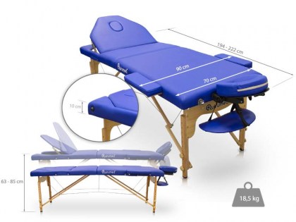 masszázságy, 3 zónás, favázas, elite, prémium minőségű, vastag párnázat, 194x70cm, rózsaszín, minőségi, összecsukható, hordozható, quirumed, budapest